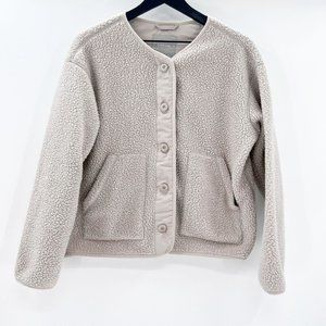 Everlane Women's Tan Sherpa Button Down Jacket Size M